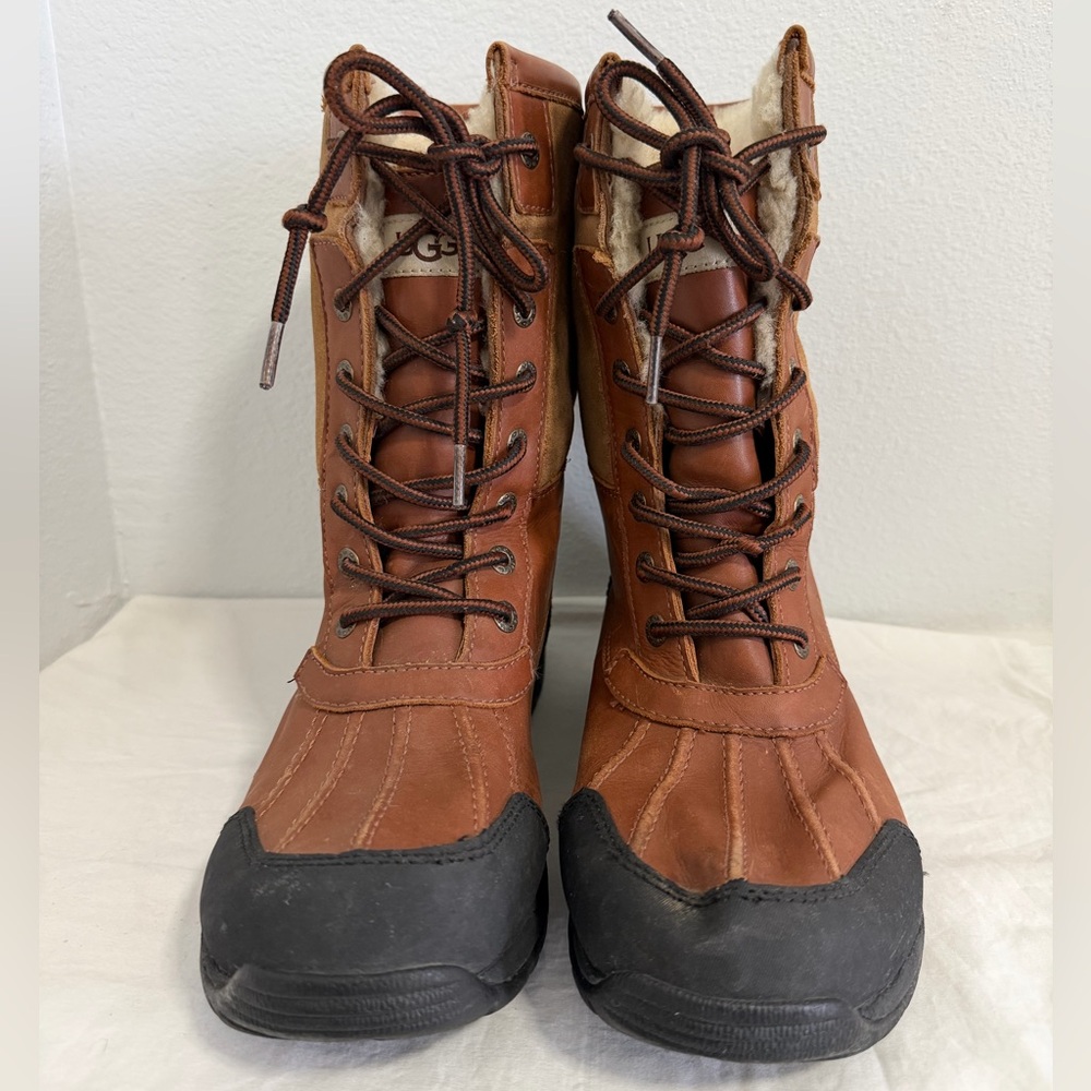 Ugg Butte Vibram waterproof boots lace up brown size 8.5 - Picture 14 of 16